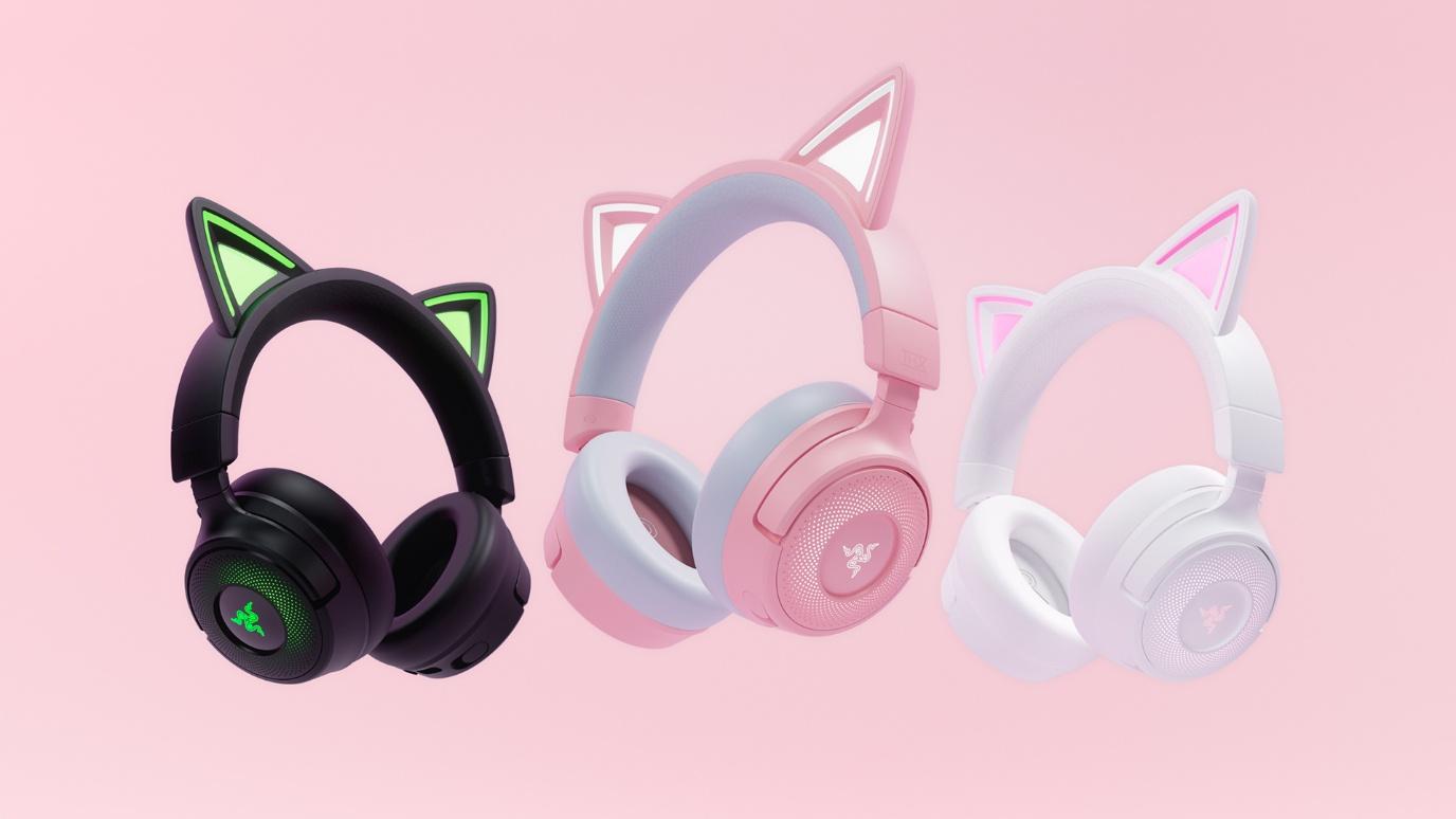 Razer、ネコミミヘッドセット「Razer Kraken Kitty V3 Pro」と「Razer 