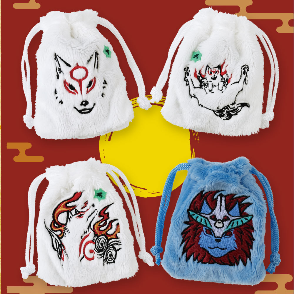 大神」シリーズより「アマテラス」と「オキクルミ」の刺繍入り