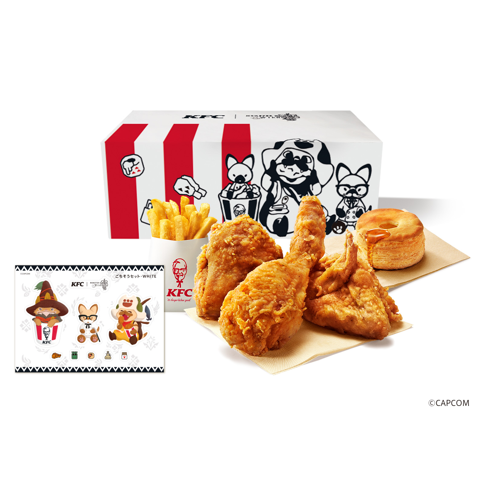KFC×「モンハンワイルズ」コラボ！ 「モンハンコラボパック」4種が11月