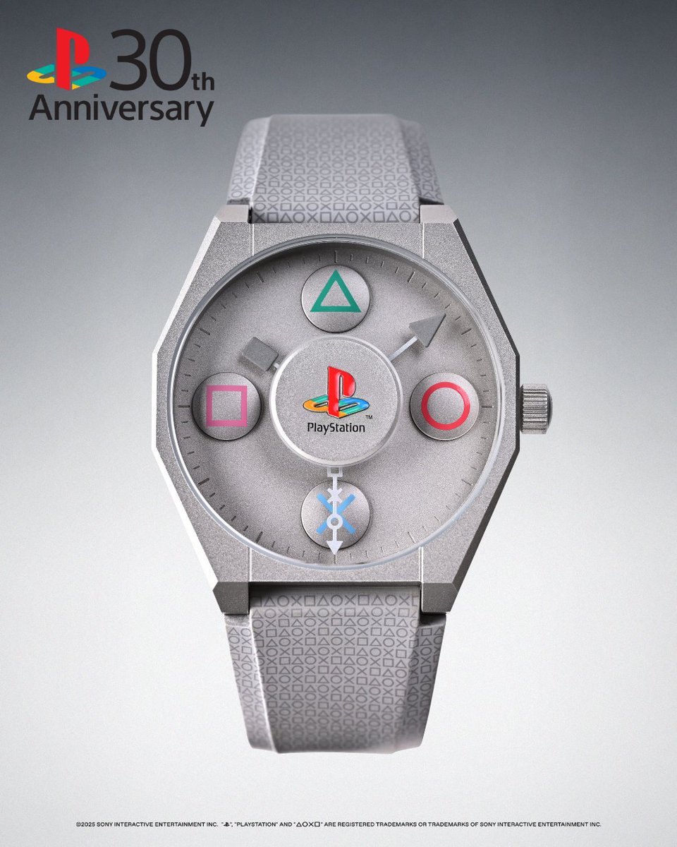 初代プレステモチーフの限定腕時計発売！ △〇×□が動く腕時計2種も