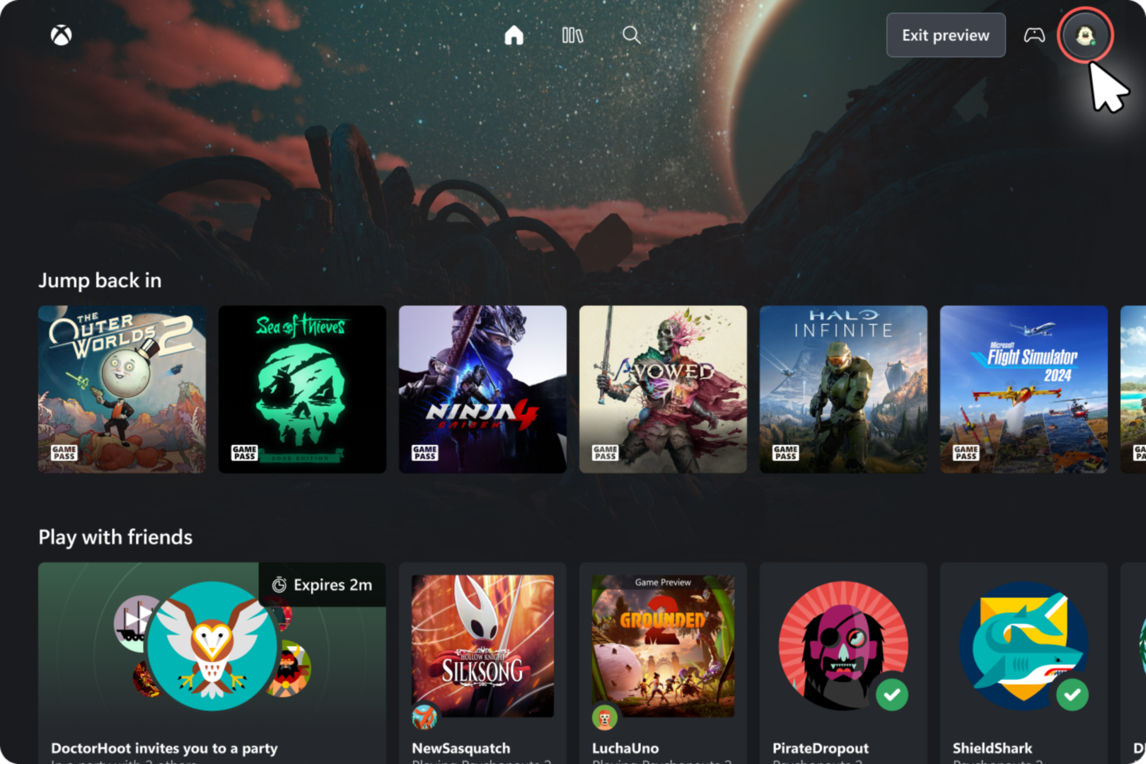 Xbox Cloud Gaming、ブラウザ上で新たなインターフェイスを体験できる