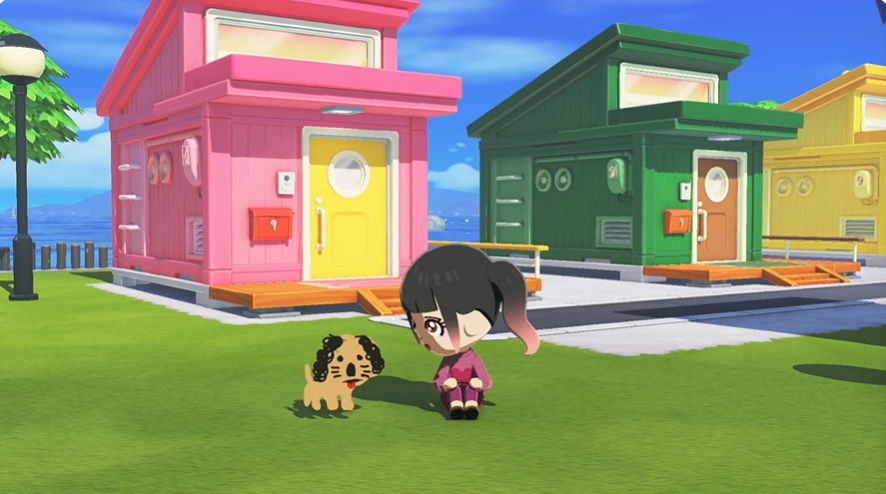 トモコレ わくわく生活」はペットと散歩もできる！ アイテム工房で自由