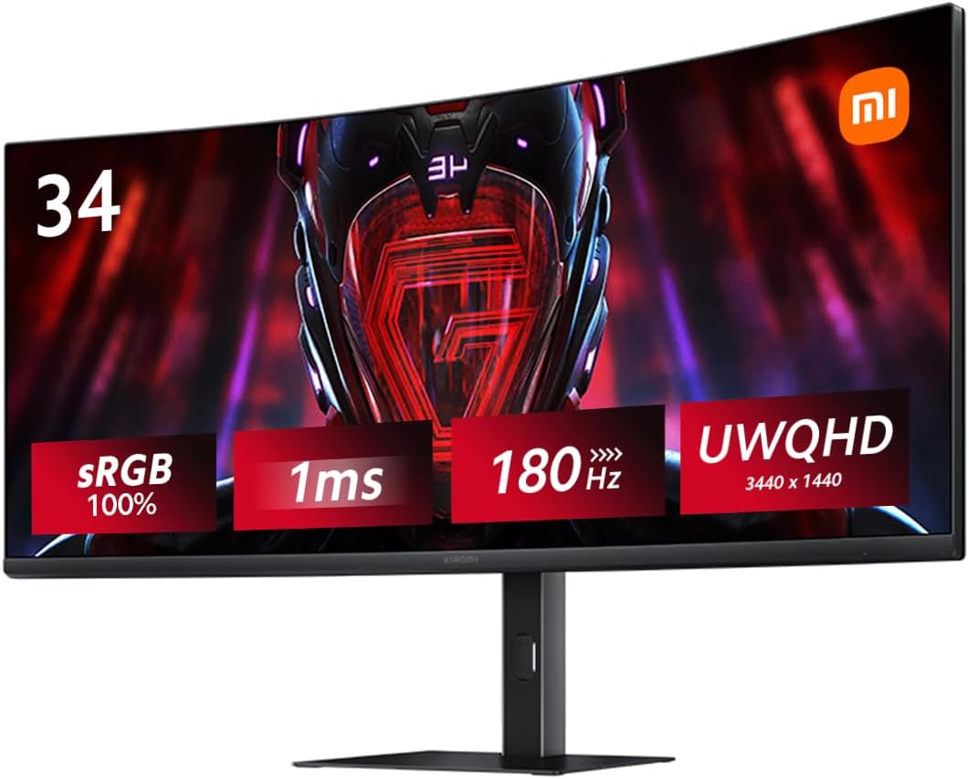Amazonセール】Xiaomiのリフレッシュレート180Hz対応湾曲率1500R曲面 