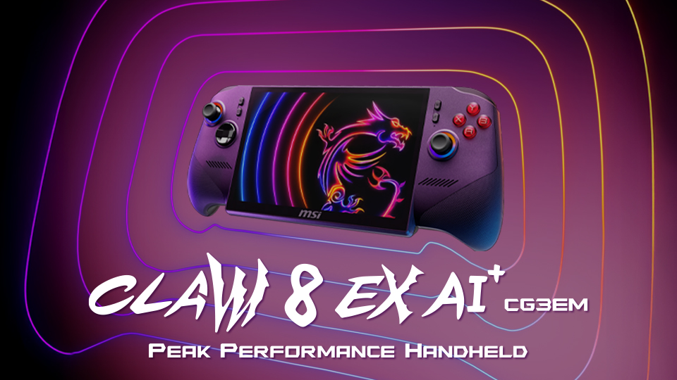 MSI、新型ポータブルゲーミングPC「Claw 8 EX AI+」発表