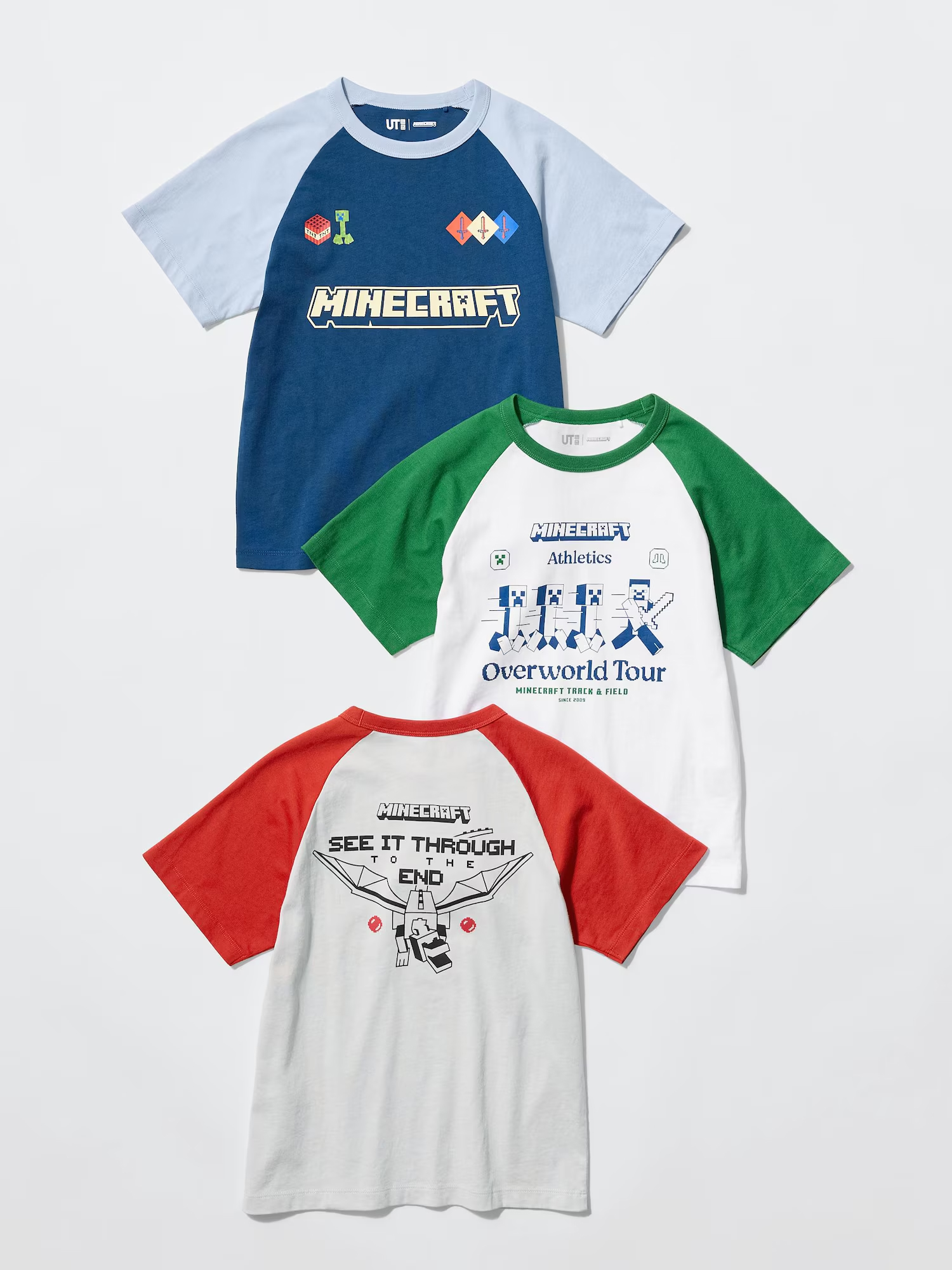 ユニクロ「マインクラフト UT」3種を6月8日発売、マイクラの世界観をTシャツで マインクラフト UT