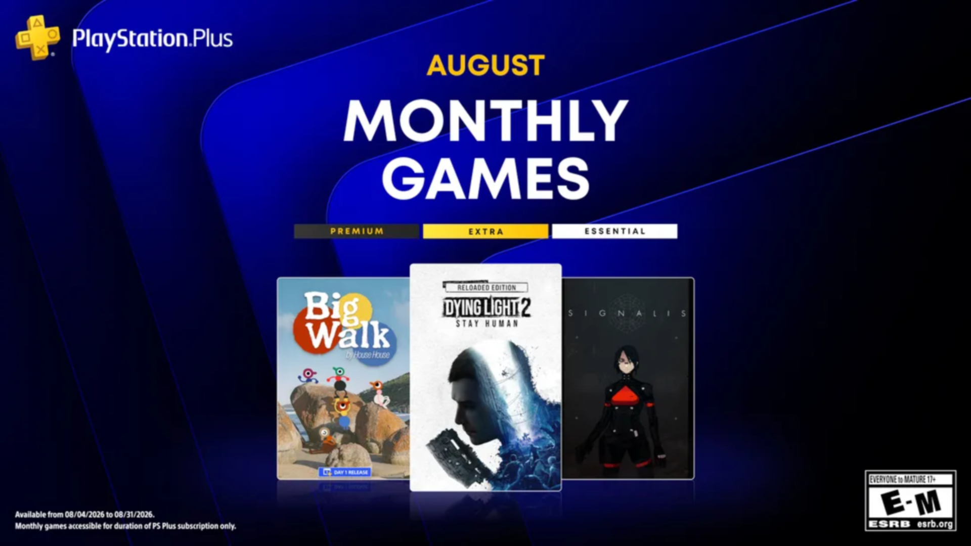 「ダイイングライト2」が登場！ PS Plus、海外向け8月のフリープレイを公開 マルチ専用パズル「Big Walk」、サバイバルホラー「SIGNALIS」の3タイトル