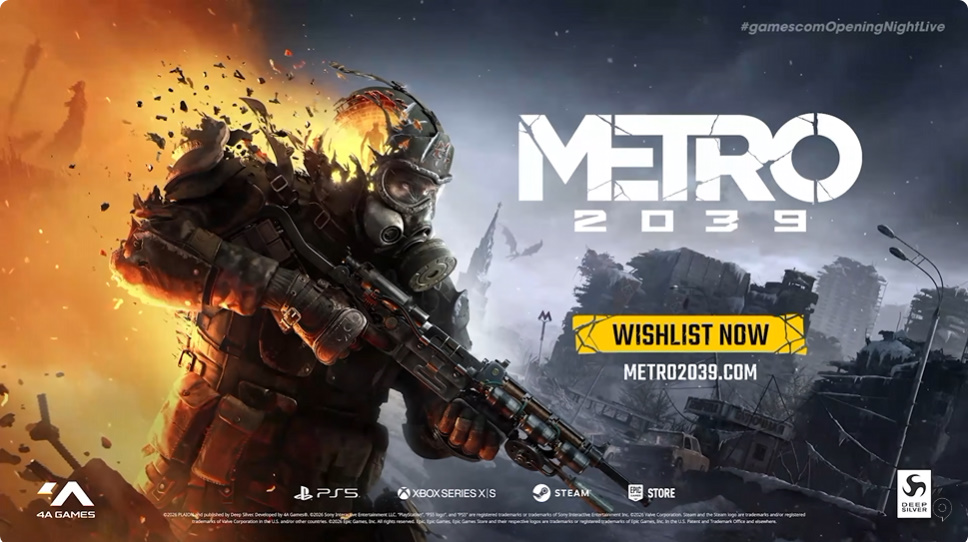 サバイバルホラーFPS「METRO 2039」の新ゲームトレーラーを発表【gamescom2026】 