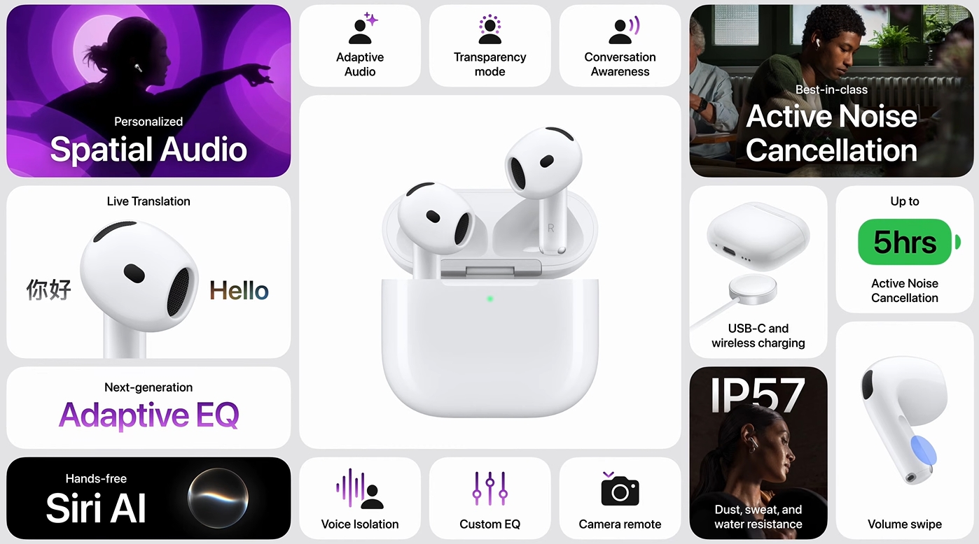 Apple Event】「AirPods 5」発表！ ANCが50％向上＆上位モデルも
